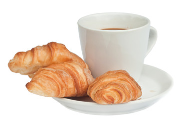 croissant with  coffee.