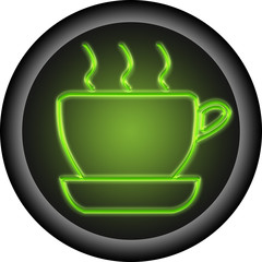 Glowing coffee button