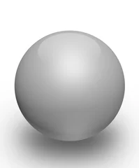 Photo sur Aluminium Sports de balle 3d gray ball isolated on white background