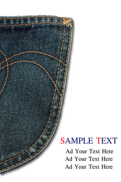 Bluejeans pocket isolated