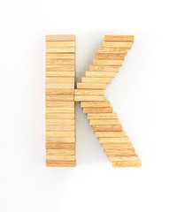 Wooden domino alphabet,K