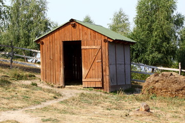 stall at a farm