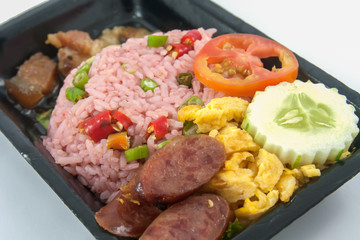 rice mixes the shrimp paste