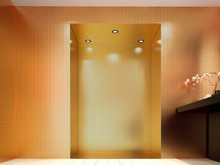 Espositore cornice oro lusso nicchia parete © LaCozza