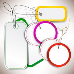 Set of bubbles, stickers, labels, tags. Vector template