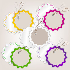 Set of bubbles, stickers, labels, tags. Vector template