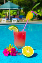 Cocktail drink at swimming ppol