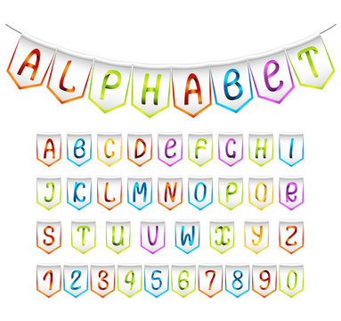 Bunting alphabet and numbers set