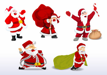 Cartoon Santa Vector Illustration