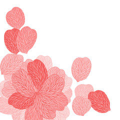 Background of pink flower petals. Vector illustranion.
