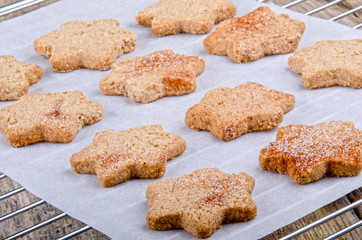 oatmeal cinnamon cake on baking paper