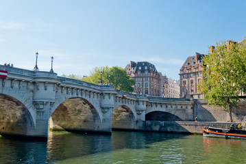 Fototapeta premium Paris, Pont Neuf on Seine river