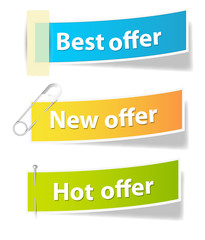 Offer Sale and Info Banners Vectors
