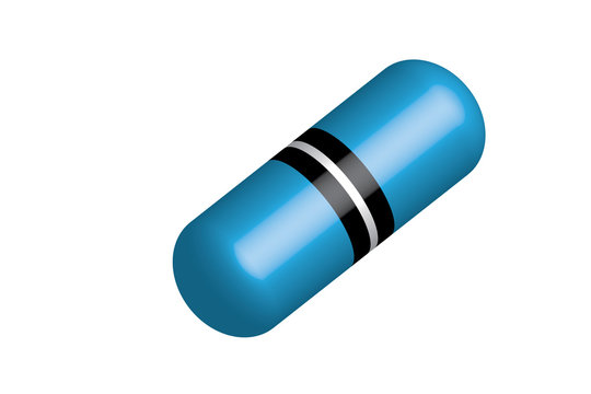 Pill vector - white, black and blue