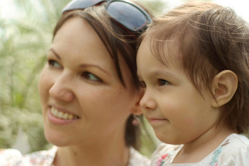 Mum and her kid went for a walk