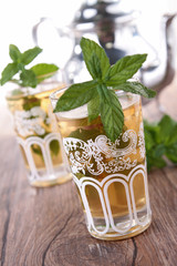 mint tea and teapot