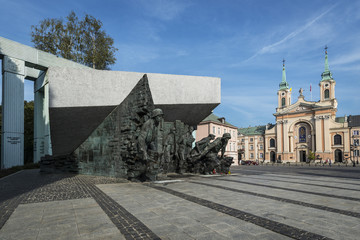 Warsaw Uprising Monument in Warsaw, Poland - obrazy, fototapety, plakaty