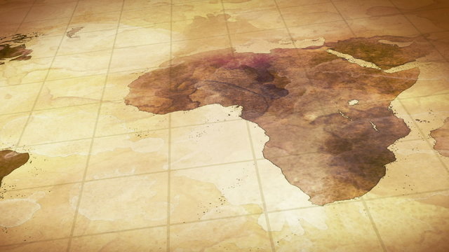grunge stained map of the world loopable background