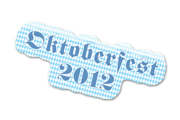 Oktoberfest Schrift auf Rautenhintergrund