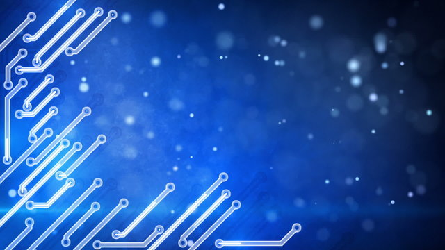 blue circuit board hi-tech loop background