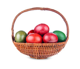 Easter Eggs in basket