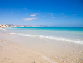 Deurstickers Sotavento Beach, Fuerteventura, Canarische Eilanden Fuerteventura, Benedenwindse Strand op het schiereiland Jandia