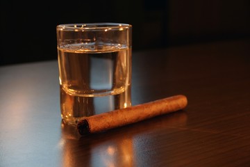 Tequila and cigar
