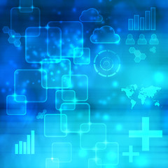 Abstract Technology Blue Background