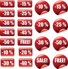 set of business stickers and labels