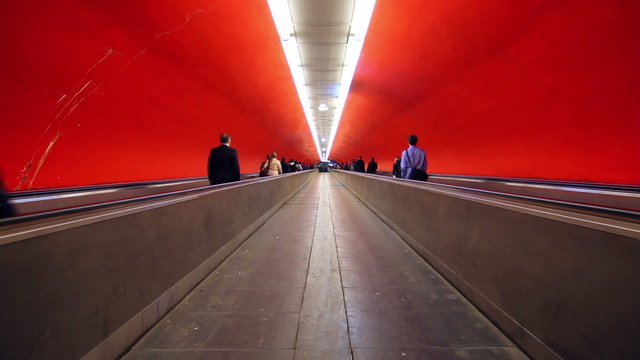 City life walking time lapse