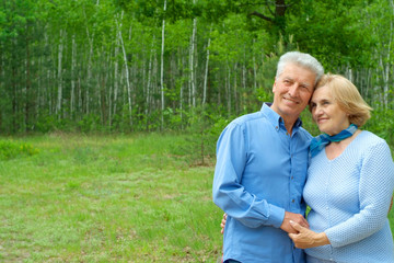 Fine older people are enjoying the air