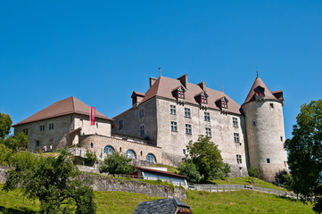 Fototapeta na wymiar Gruyeres castle