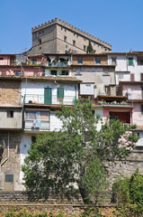 Panoramic view of Soriano nel Cimino. Lazio. Italy.