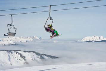 Fototapeta na wymiar Ski resort Zell am See. Austria