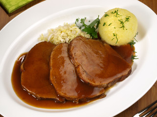 Schweinebraten mit Knödel