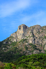 Fototapeta na wymiar Lion Rock, lion like mountain in Hong Kong