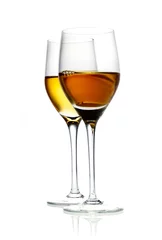 Fotobehang Two glasses of hard liquor aperitif © exclusive-design