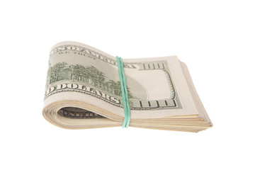 dollars bound with ribbon