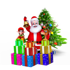 santa with jingle bell