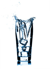 water splash in glass