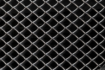 Rejilla motor deportivo. Fondo met&aacute;lico