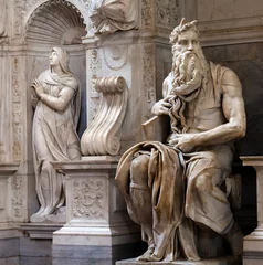 Photo sur Aluminium Monument historique Moses by Michelangelo in San Pietro in Vincoli, Rome, Italy