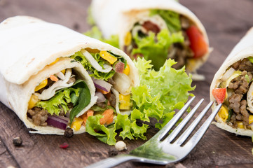 Some fresh made Wraps