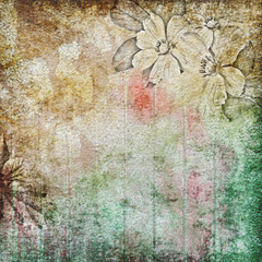 vintage paper with flowers