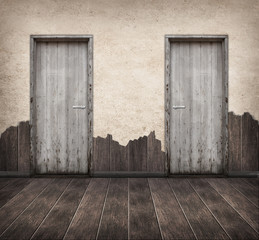 interior : empty room with doors 