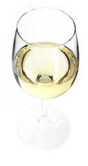 Weisswein im Glas alsFreisteller