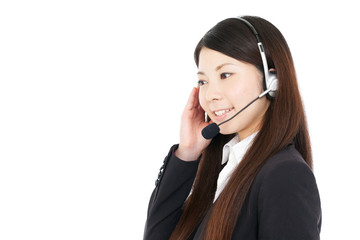 Beautiful business operator. Portrait of asian.