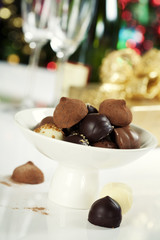 chocolate pralines and truffles