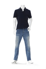 Male mannequin dressed in fashionable clothes, isolated