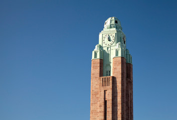 Clock tower of Helsinki central railway station